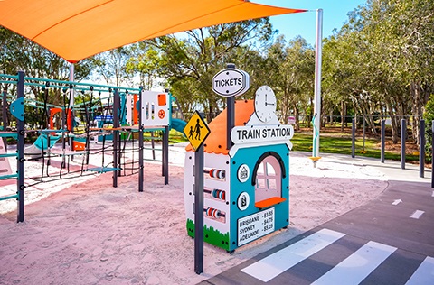 Oleander Park new playground equipment and riding track